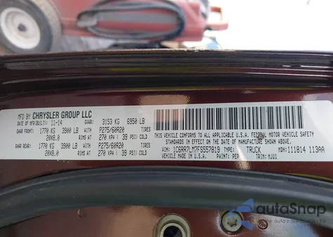 2015 Ram 1500 Big Horn from USA, damaged, VIN 1C6RR7LM7FS557819